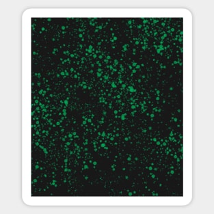 Paint Splatter, Green and Black Sticker